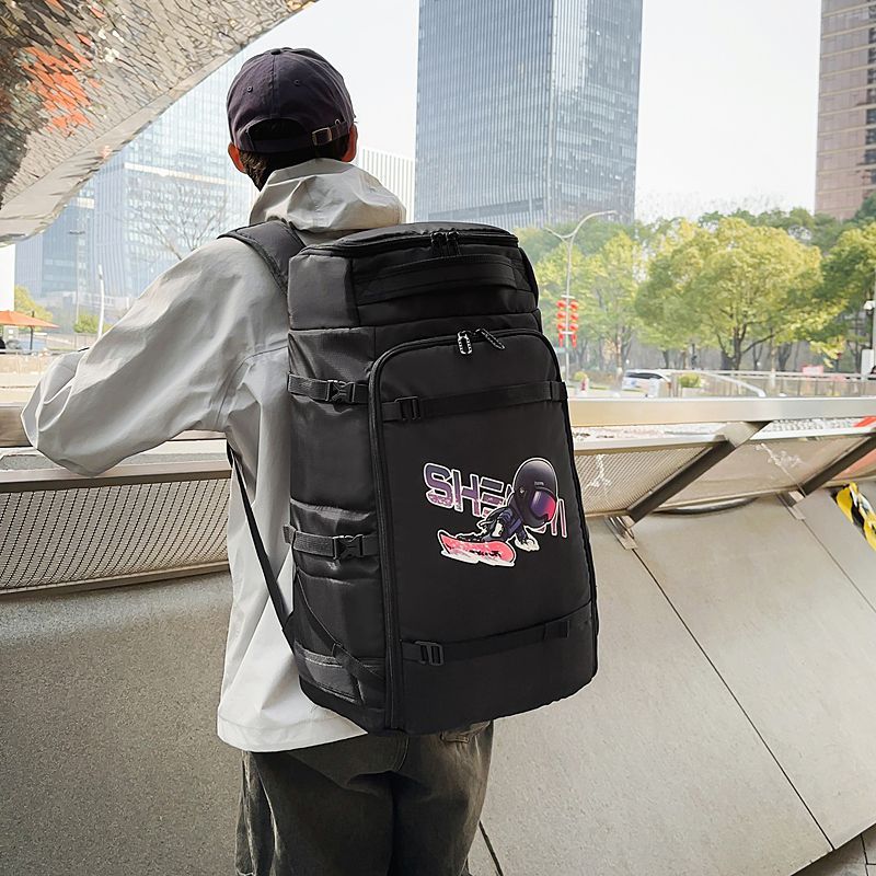 Ski Backpack Double Shoulder Snowboard Dry Wet Separation Mountaineering Sports Fitness Large Capacity Snowshoe Trendy_voghion.com