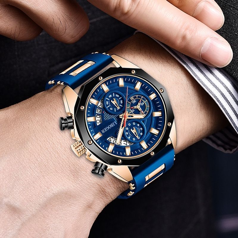 Men's Quartz Watch European Style Automatic With Calendar_voghion.com