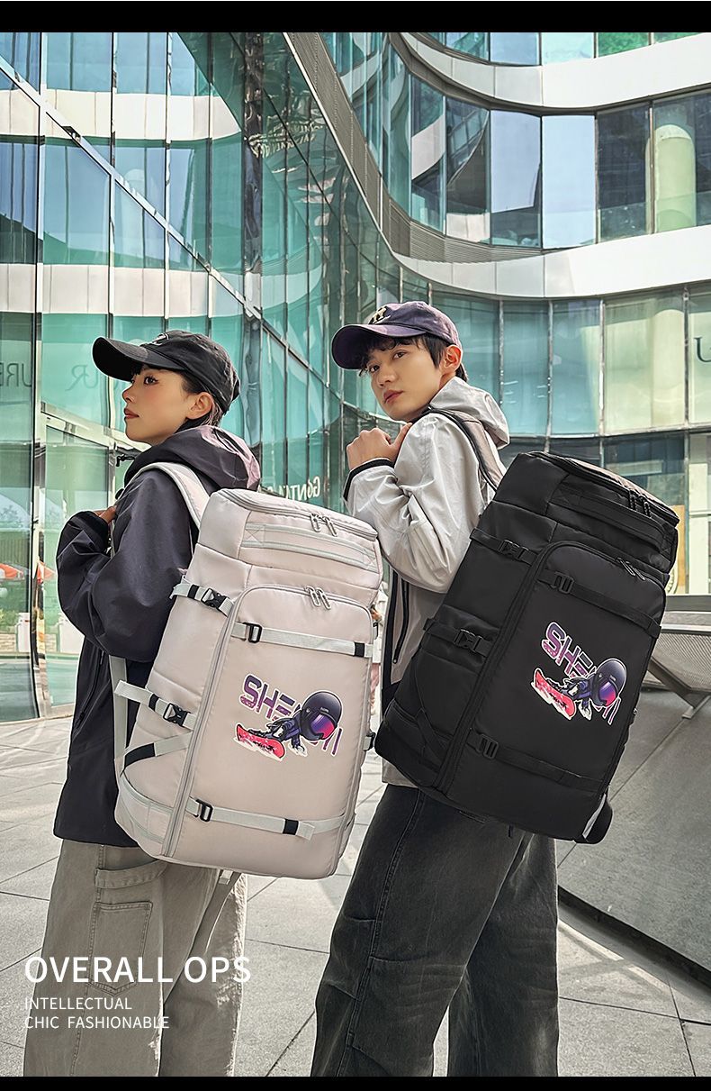 Ski Backpack Double Shoulder Snowboard Dry Wet Separation Mountaineering Sports Fitness Large Capacity Snowshoe Trendy_voghion.com