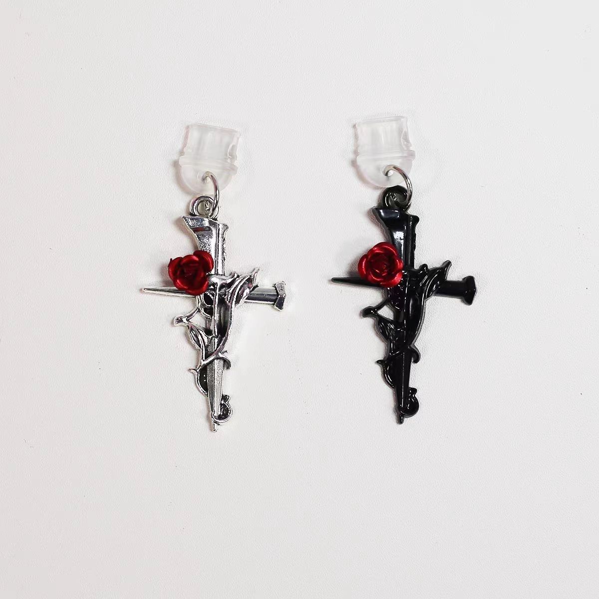 Wind Thorn Rose Cross Phone Dust Plug Charging Port Cover Pendant Type-C_voghion.com