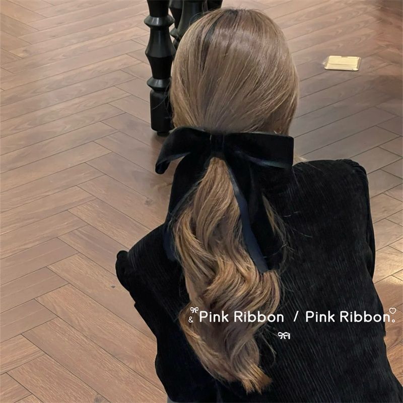 Pinza para el pelo con lazo de terciopelo accesorio primavera_voghion.com