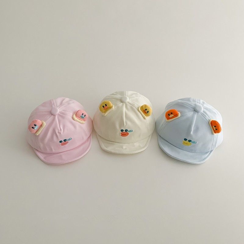 宝宝帽子春秋季新款婴幼儿可爱超萌软檐鸭舌帽小月龄时尚棒球帽潮