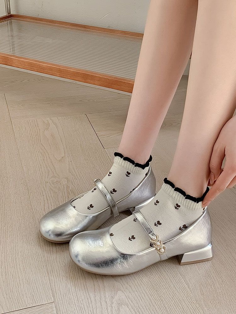 Cute Lace Ankle Socks For Women Combed Cotton Breathable Design_voghion.com