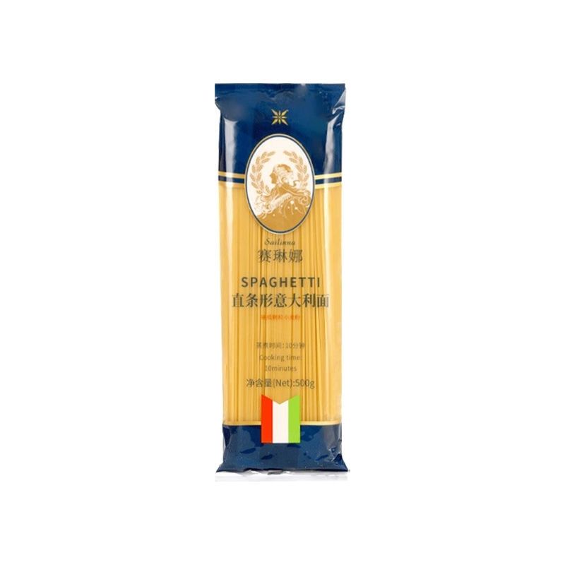 赛琳娜低脂意大利面500g高蛋白儿童意面家用面条直条形生干面制品 图片 5