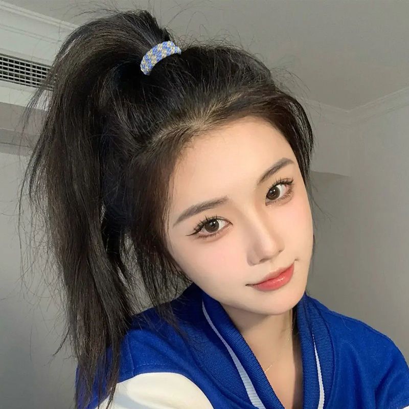 昆凌同款罐装马尾头发头绳女简约时尚高弹力不伤发发绳橡皮筋发圈 图片 7