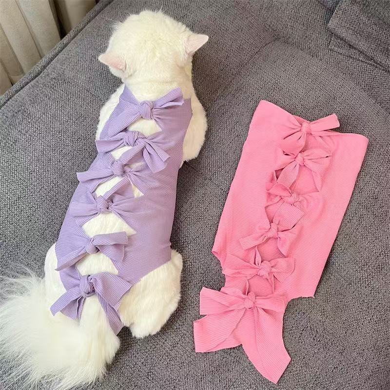 猫咪手术服宠物绝育服母猫断奶服防舔掉毛衣服宠物术后一次性用品
