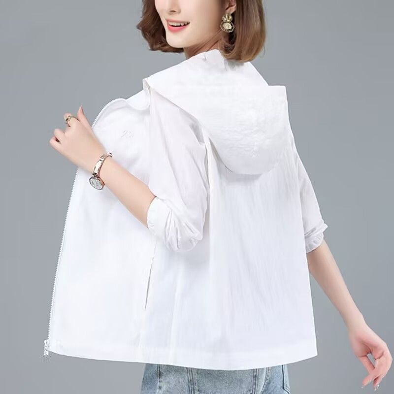 Camouflage-Kleidung für Damen, kurzer Stil, Sommer 2025, UV-Schutz, dünne Jacke, koreanische Version, langärmelige Sonne_voghion.com