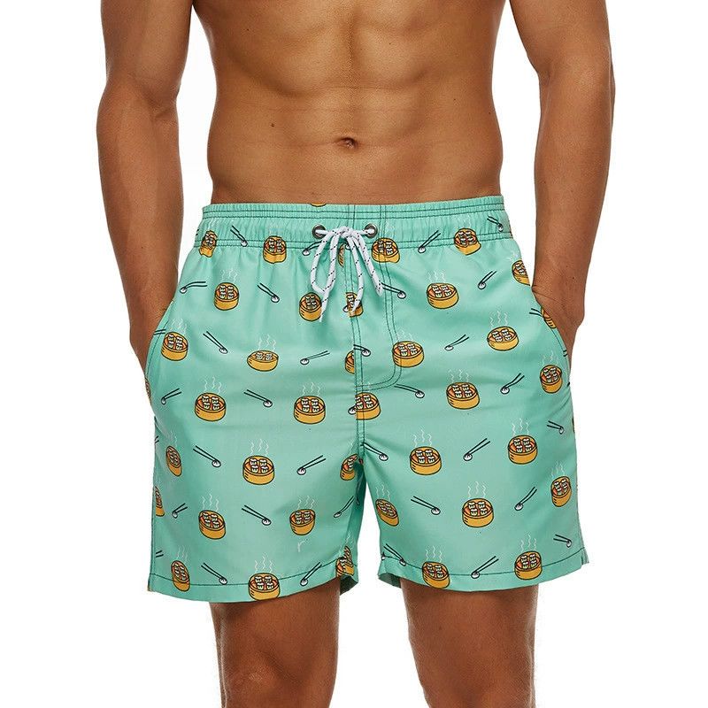Cross-border Digital Print 3D Printed Beach Shorts_voghion.com