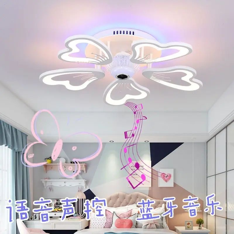 界铭智能蓝牙音乐卧室吸顶灯花形LED节能护眼灯语音离线声控灯具