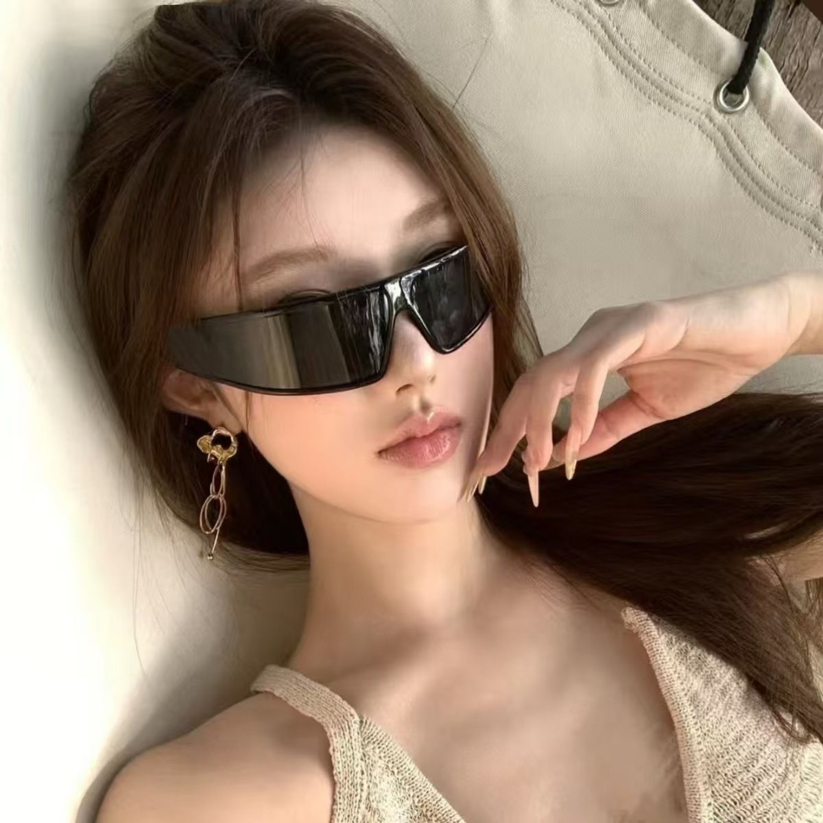 发箍墨镜发卡太阳镜二合一2025新款太阳眼镜防紫外线拍照凹造型 图片 5