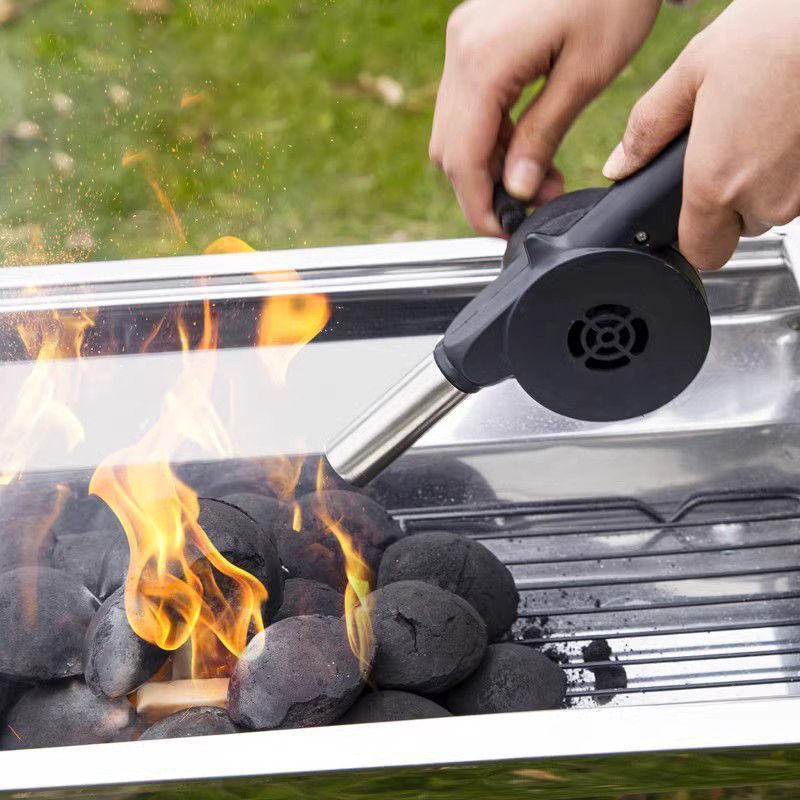 Hand Crank Outdoor Air Handheld Small Charcoal High Wind Power For Camping BBQ Fire Starter Blower_voghion.com