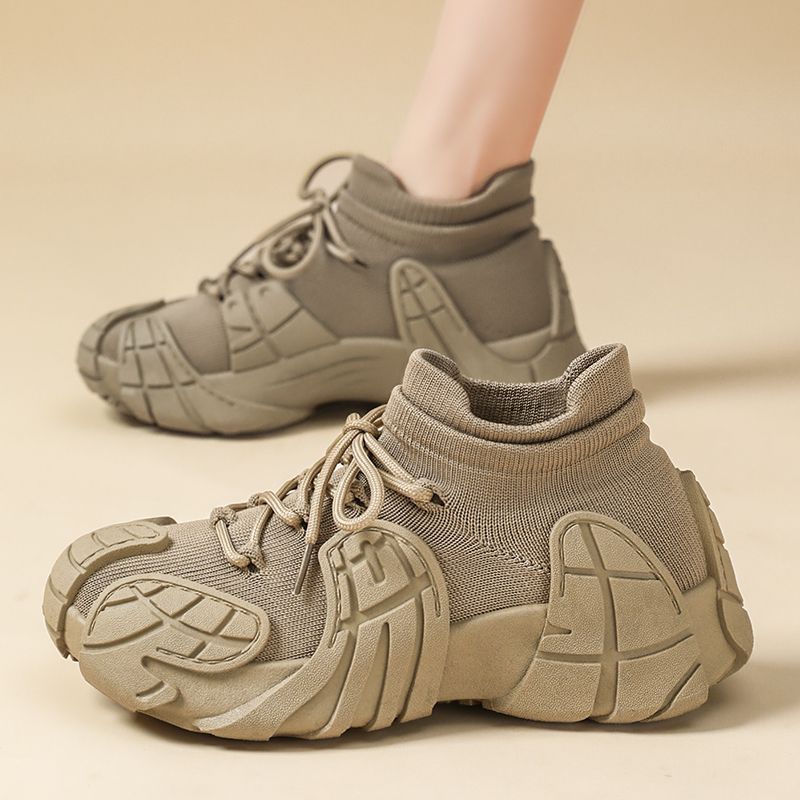 Octopus Internet Celebrity Sneakers 2025 Spring Mesh Dad Thick Height Increasing Soft Sole Dopamine Casual Women's Shoes_vogvips.com