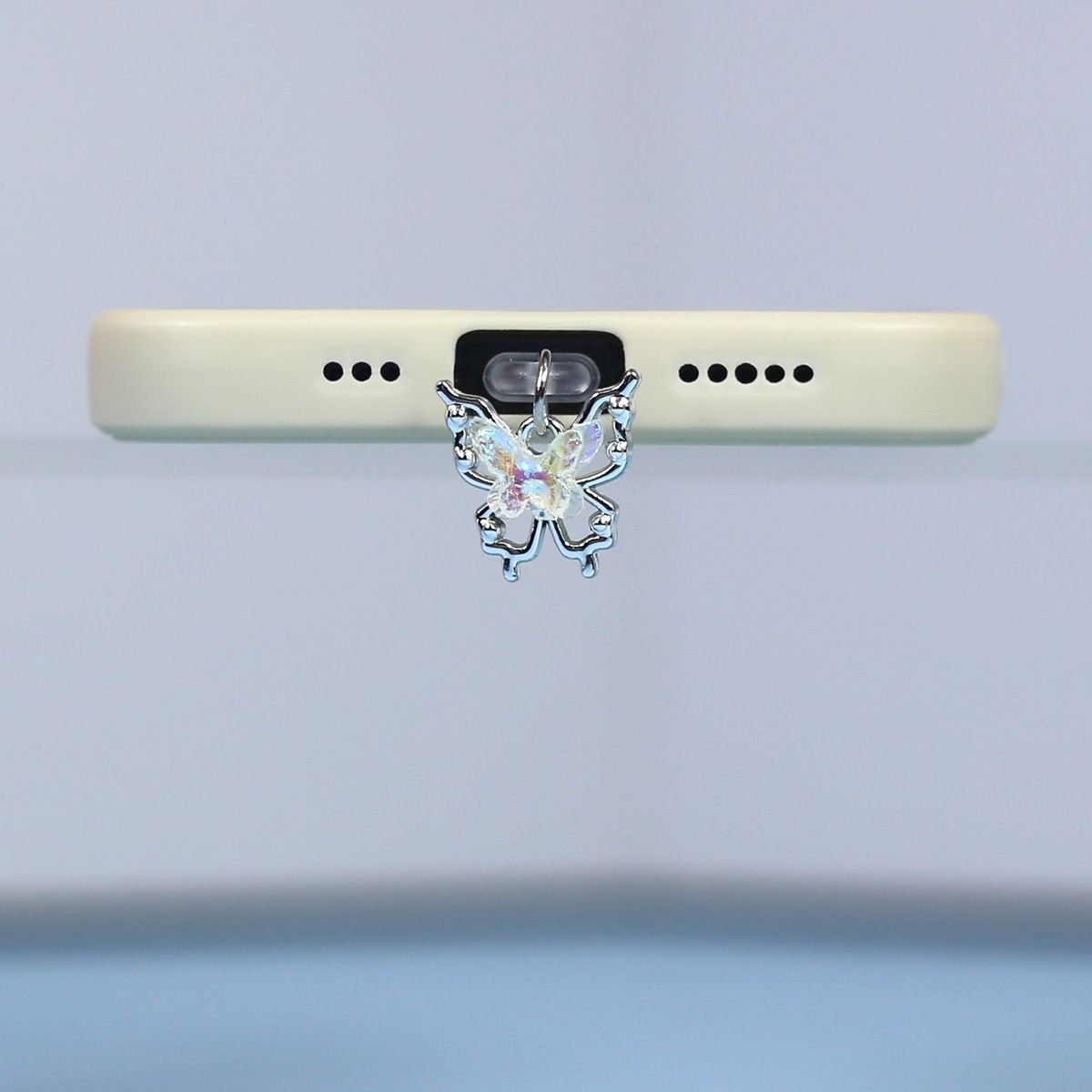 Trendy 3D Schmetterling Telefon Staub Stecker Lade Port Staubdicht Anhänger Für Typ-C Universal_voghion.com