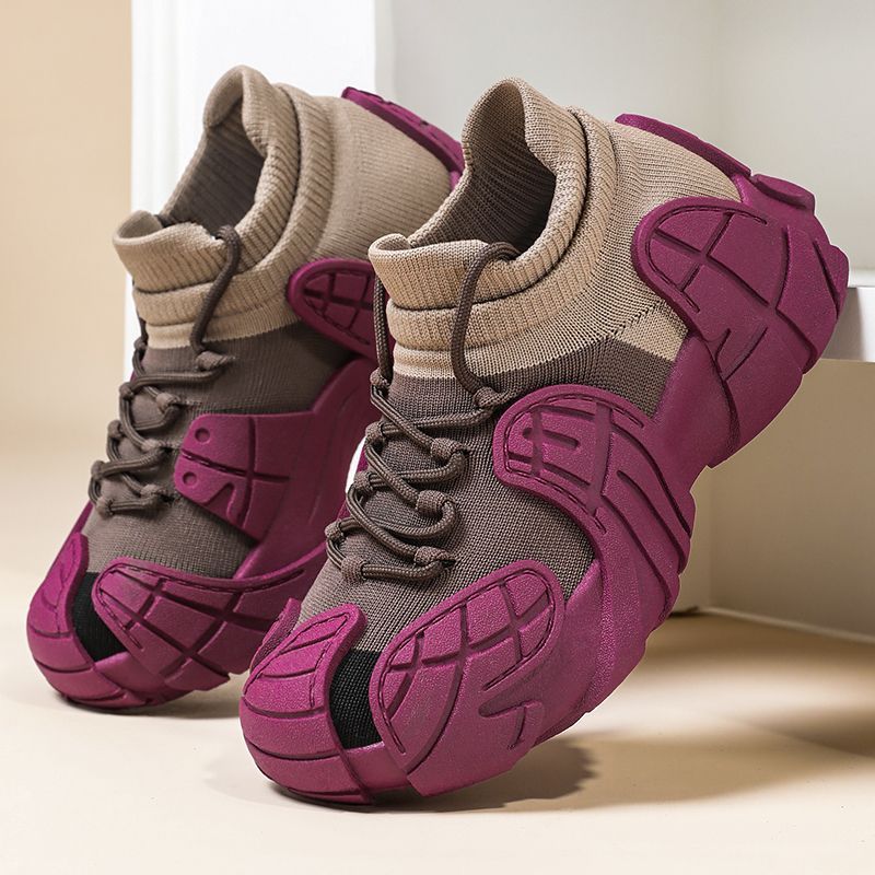 Octopus Internet Celebrity Sneakers 2025 Spring Mesh Dad Thick Height Increasing Soft Sole Dopamine Casual Women's Shoes_vogvips.com