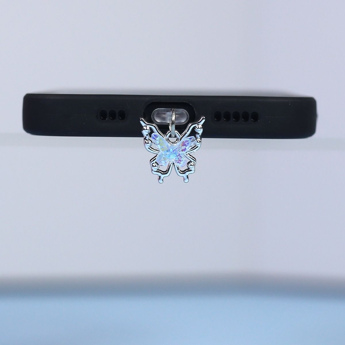 Trendy 3D Schmetterling Telefon Staub Stecker Lade Port Staubdicht Anhänger Für Typ-C Universal_voghion.com