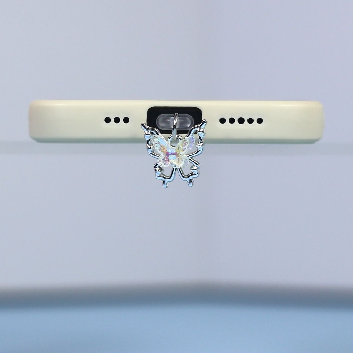 Trendy 3D Schmetterling Telefon Staub Stecker Lade Port Staubdicht Anhänger Für Typ-C Universal_voghion.com