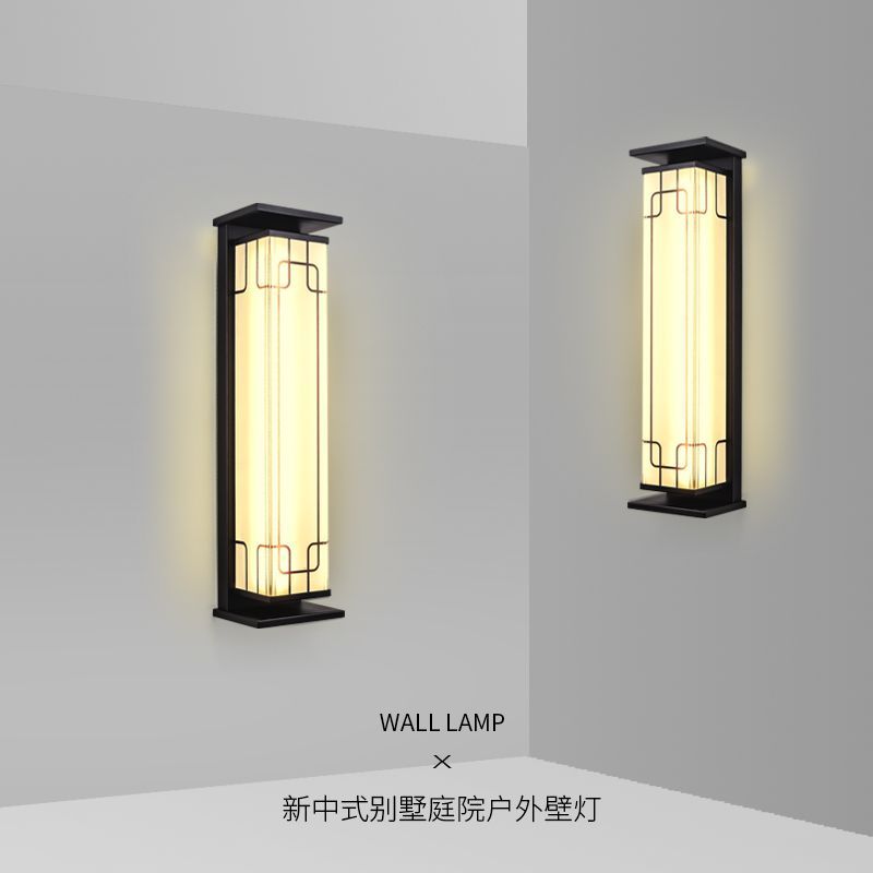 Lampada da parete per esterni impermeabile moderna e semplice, con cancello per cortile, balcone, villa solare_voghion.com
