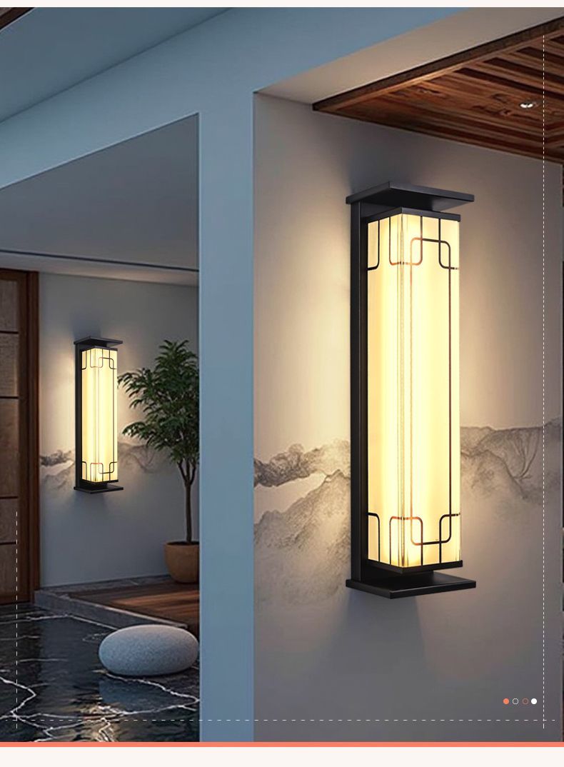 Lampada da parete per esterni impermeabile moderna e semplice, con cancello per cortile, balcone, villa solare_voghion.com