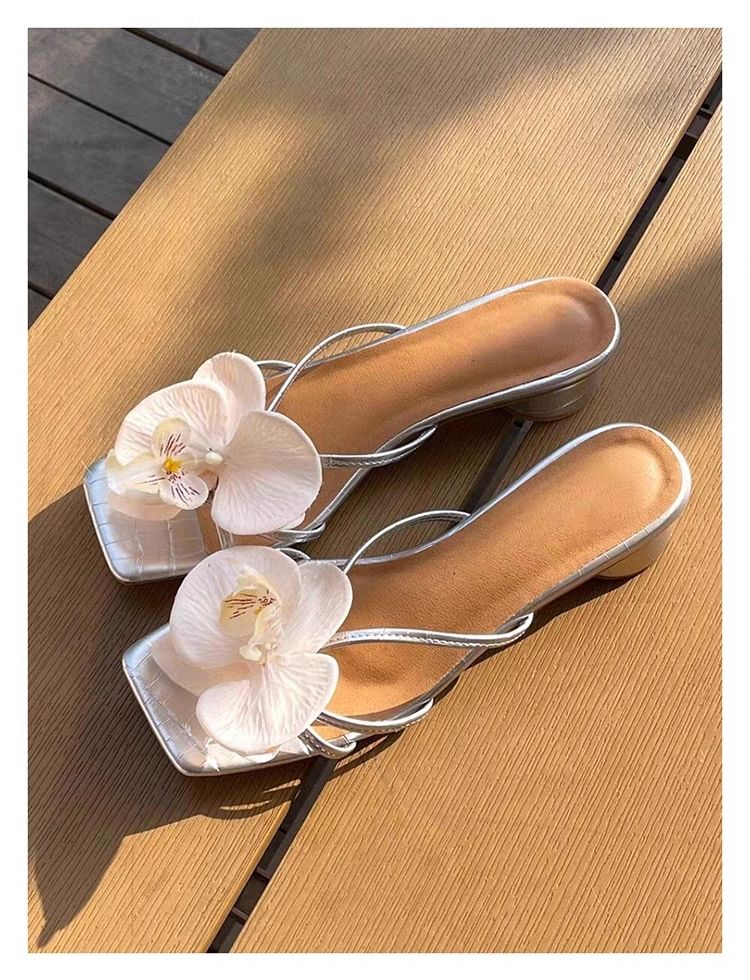 Atmosfera Vacanza Farfalla Orchidea Fibbia Scarpa Fiore Viaggio Spiaggia Foto Sandalo Accessorio Super Fata Ciabatte_voghion.com