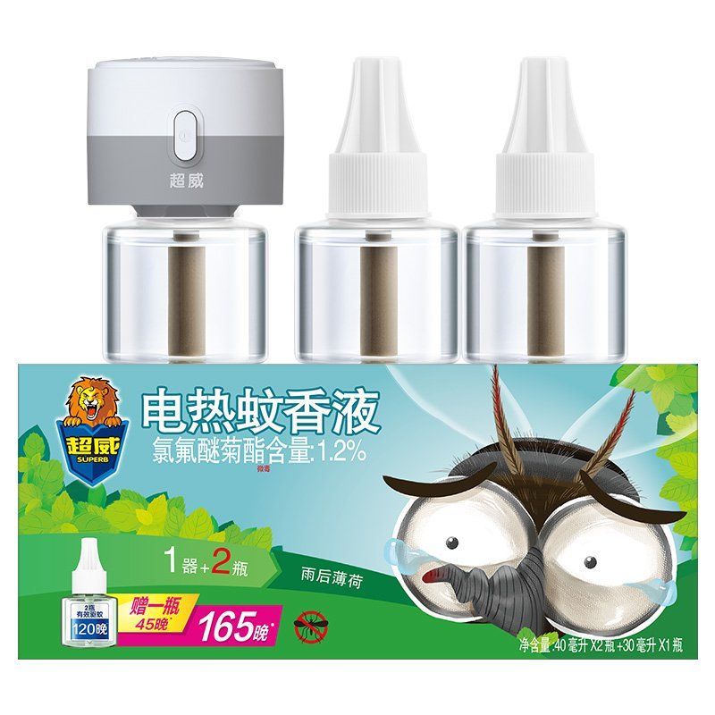 超威电热蚊香液室内家用驱蚊防蚊雨后薄荷电蚊香补充液加热器正品
