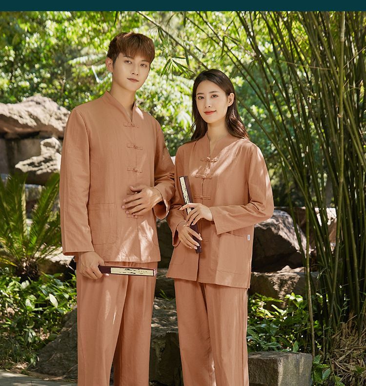 居士服禅修服女夏季薄款棉麻佛系禅意女装套装打坐禅服道家服装女 detail 13