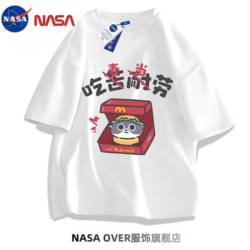 NASA联名卡通创意感休闲款宽松男女同款短袖夏季上衣高街小众上衣