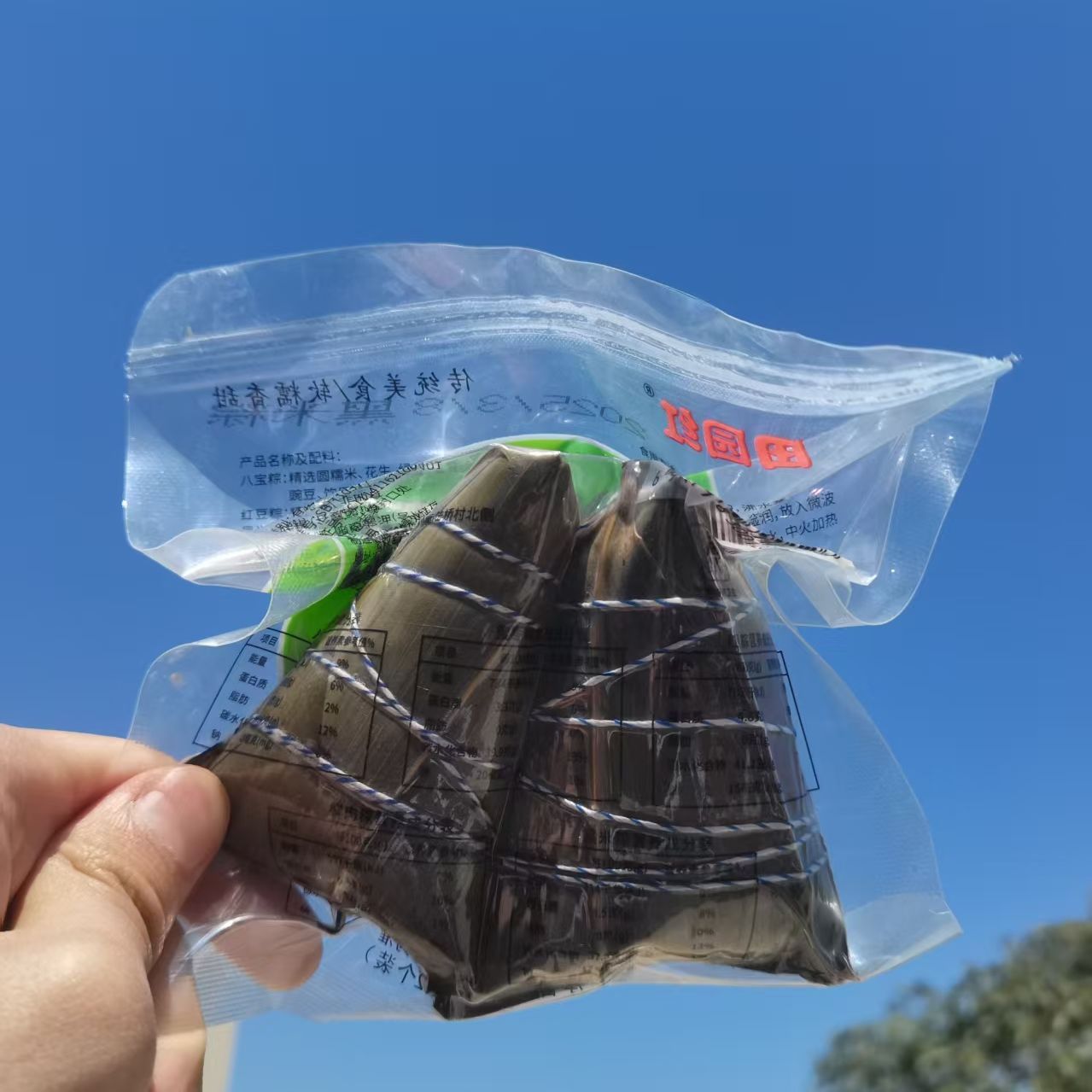 每个100克真空包装熟粽子蜜枣粽原味红豆八宝黑米端午早餐即食