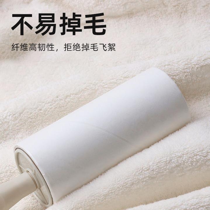 JMTINA浴巾7A抗菌珊瑚绒加大加厚吸水速干不掉毛家用男女洗澡裹巾 图片 5