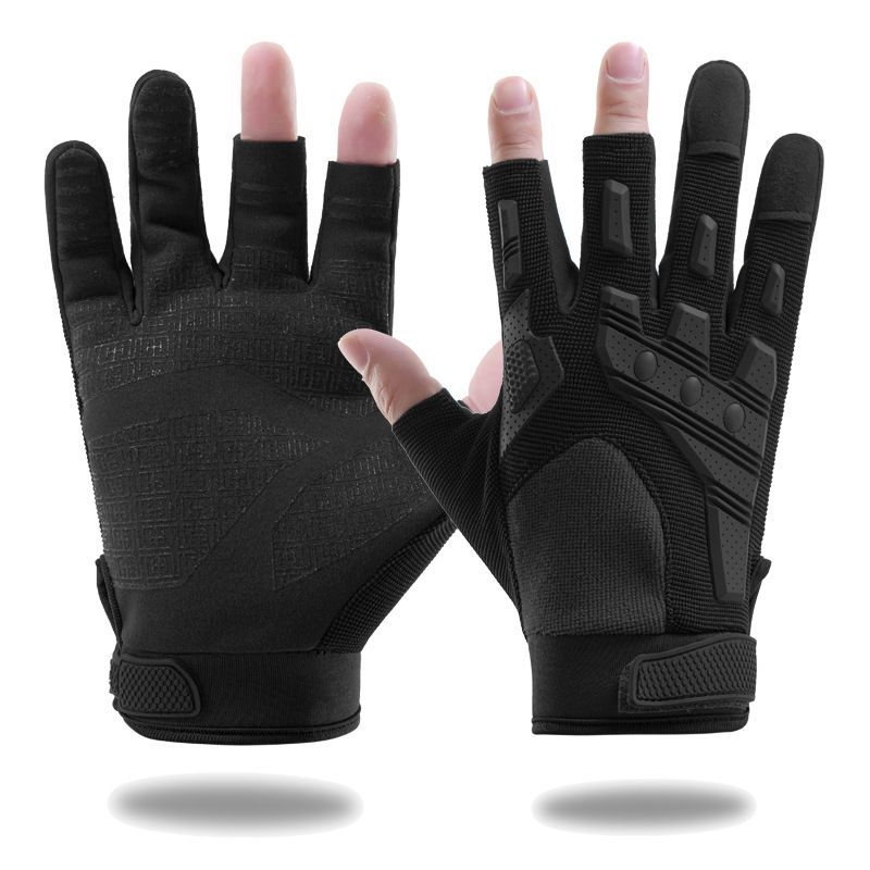 Three-finger Tactical Gloves Men Women, Suitable For Outdoor Sports Training, Mountaineering, Cycling, Anti-slip,_voghion.com