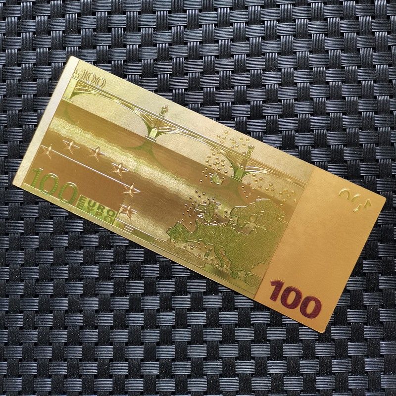 Réplica clássica de nota de 100 euros, nova em folha, feita de plástico criativo para coleção de moedas estrangeiras._voghion.com