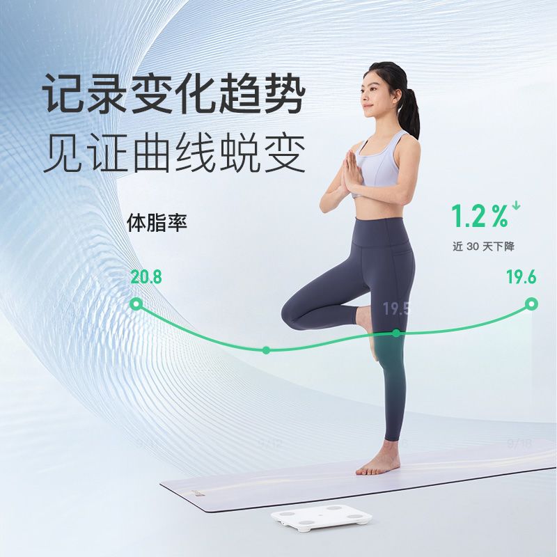 Keep智能体脂秤SE充电版精准测脂减肥蓝牙数据家用电子体重秤健身 图片 4