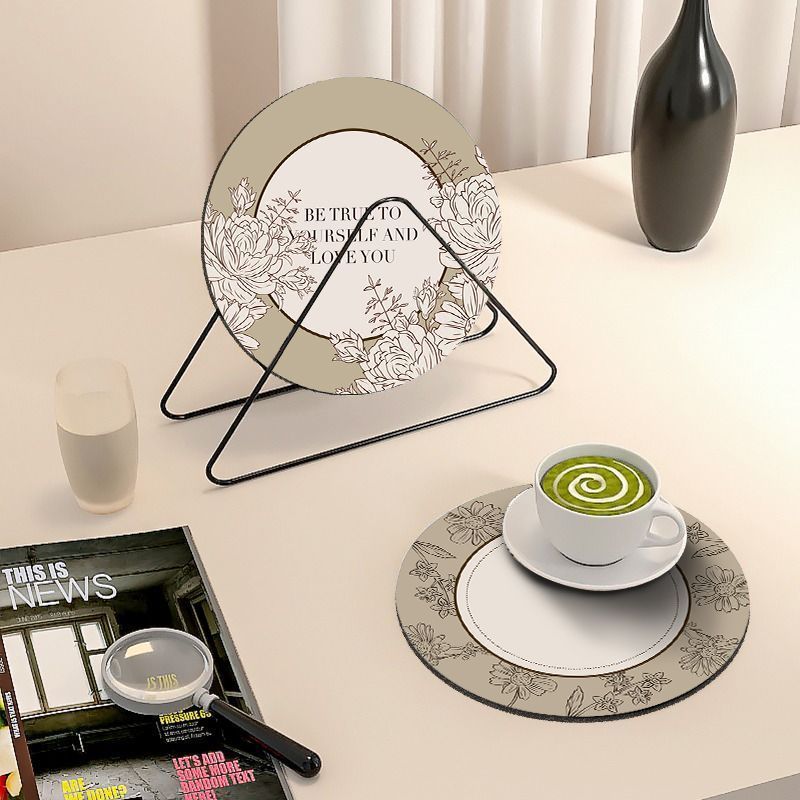 Coaster Placemat High-End Light Luxury Insulated Water-Absorbent Diatomaceous Earth Tea Cup Non-Slip Heat-Resistant_maomaolike.com