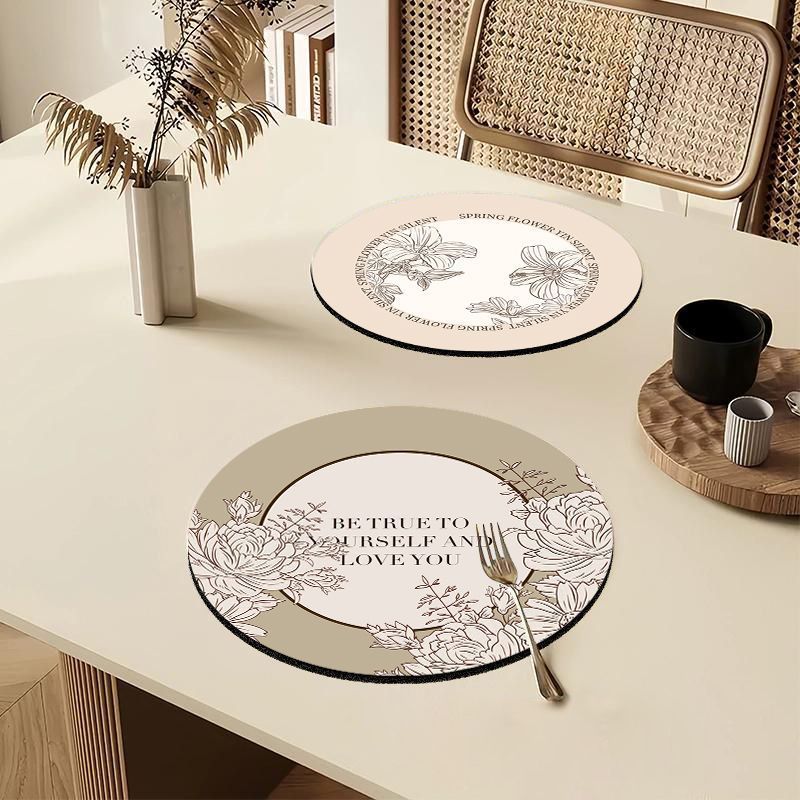 Coaster Placemat High-End Light Luxury Insulated Water-Absorbent Diatomaceous Earth Tea Cup Non-Slip Heat-Resistant_voghion.com