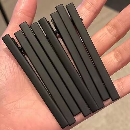 黑色无痕简约洗脸发夹侧边刘海化妆夹子一字