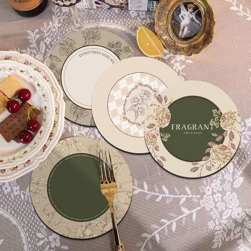 Coaster Placemat High-End Light Luxury Insulated Water-Absorbent Diatomaceous Earth Tea Cup Non-Slip Heat-Resistant_voghion.com