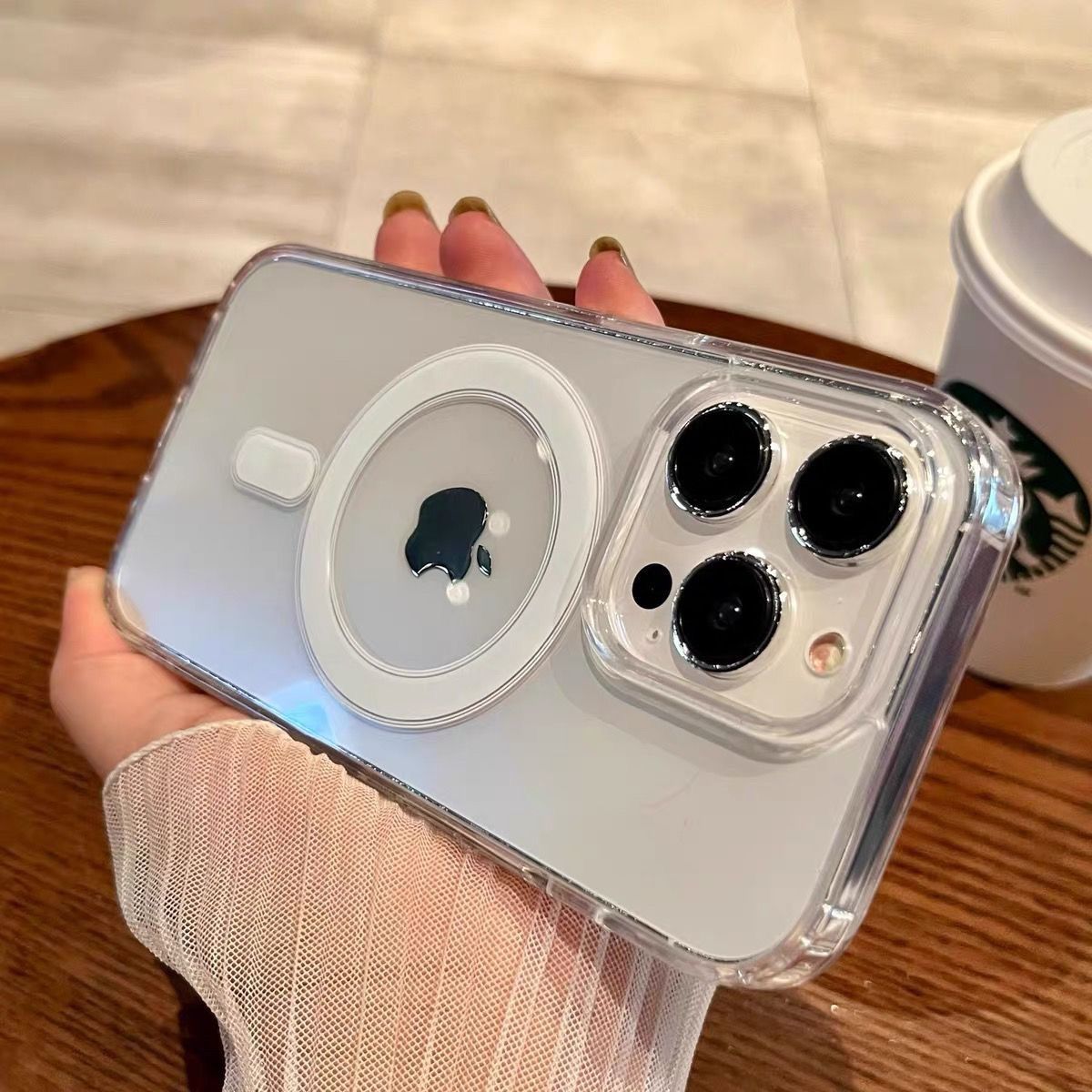 Magsafe亚克力磁吸手机壳iPhone15ProMax手机壳苹果14Pro保护套13