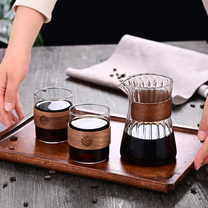 New High Borosilicate Heat-Resistant Glass Coffee Japanese Style Smart Cup Filter Household Ear-Hook Lead-Free Sharing_voghion.com