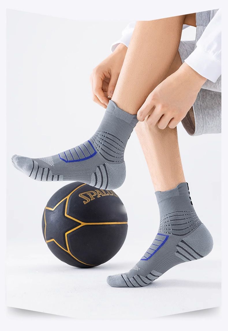 Professional Marathon Running Socks Mid-calf Shock-absorbing_voghion.com
