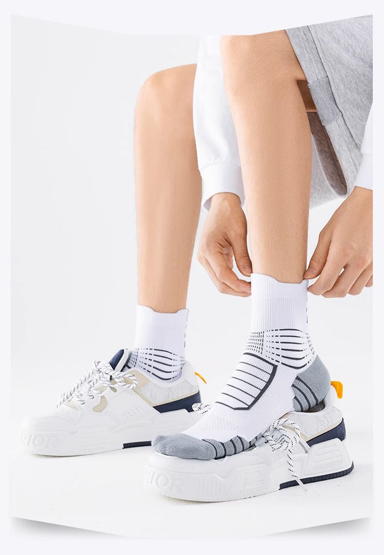 Professional Marathon Running Socks Mid-calf Shock-absorbing_voghion.com