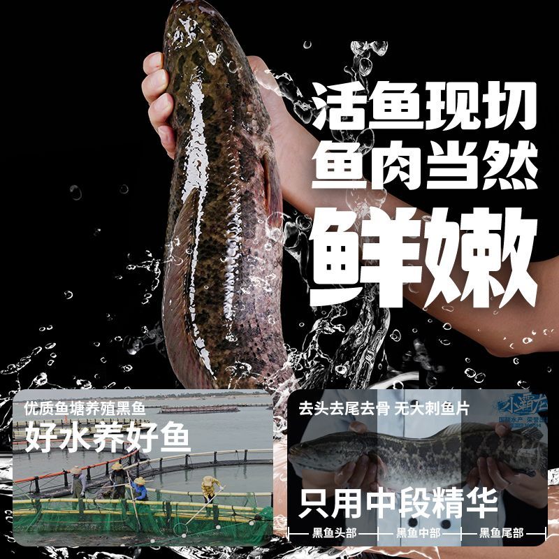 国联水产老坛酸菜鱼鲜嫩黑鱼片半成品菜预制懒人净重450g/袋 图片 3