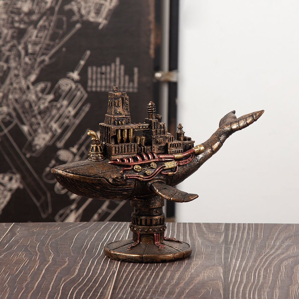 Ornamenti decorativi in resina della serie American Retro Mechanical Punk Animal per la casa, il soggiorno, la credenza per il vino, gli ornamenti decorativi per l'ingresso_voghion.com