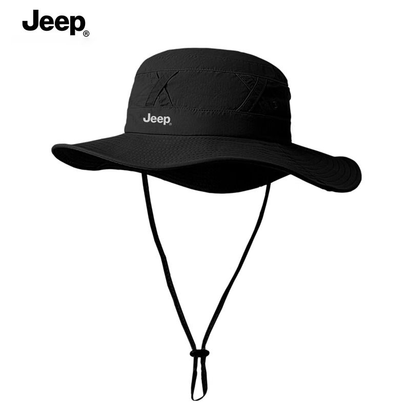 JEEP吉普防晒遮阳户外遮阳帽渔夫帽登山夏季钓鱼紫外线帽子