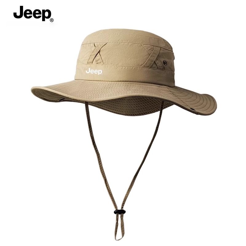 JEEP吉普防晒遮阳户外遮阳帽渔夫帽登山夏季钓鱼紫外线帽子