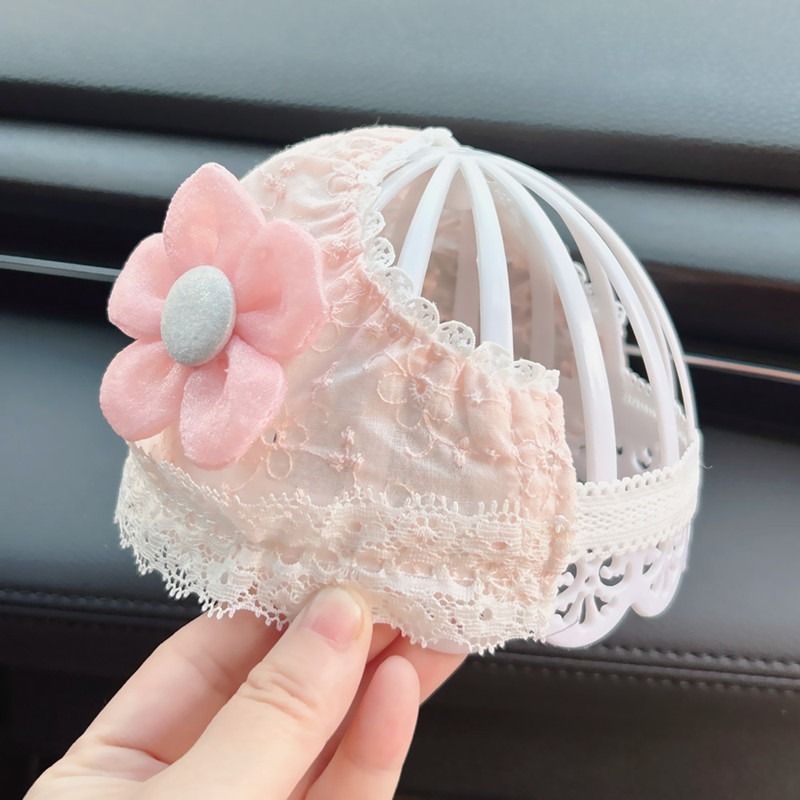 新生婴儿囟门帽子春夏薄款女宝宝护卤门蕾丝花边女婴纯棉护头囟帽
