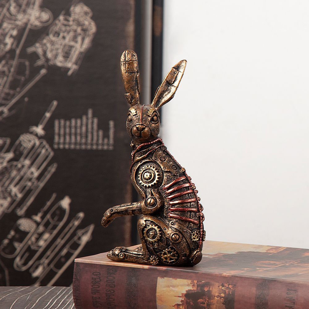Ornamenti decorativi in resina della serie American Retro Mechanical Punk Animal per la casa, il soggiorno, la credenza per il vino, gli ornamenti decorativi per l'ingresso_voghion.com