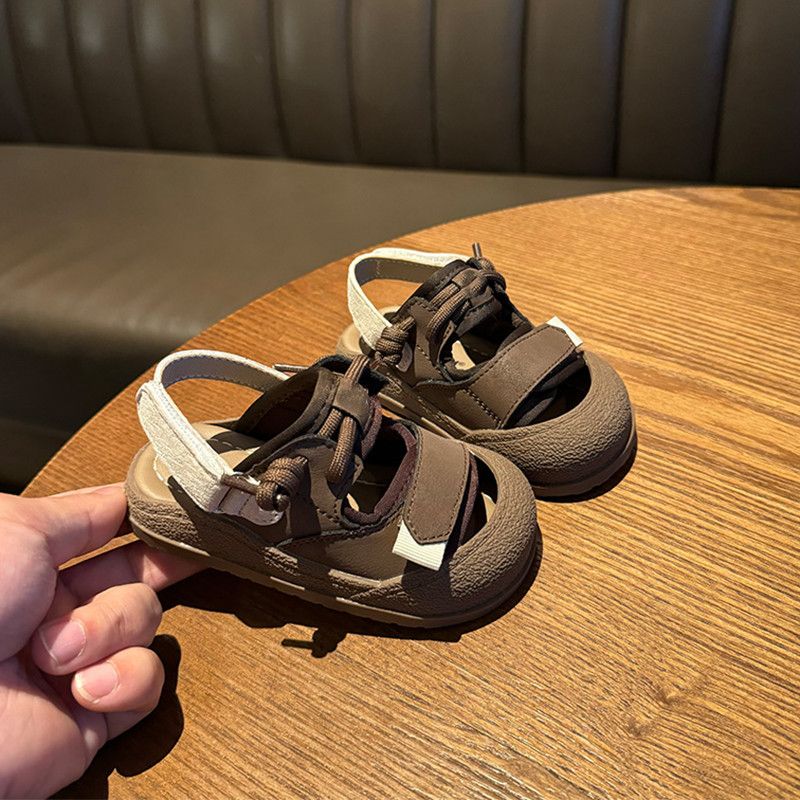 Summer Boy Sandals Toddler Closed-Toe Beach Baby Girl First Birthday Infant Soft Sole Walking Shoes_voghion.com
