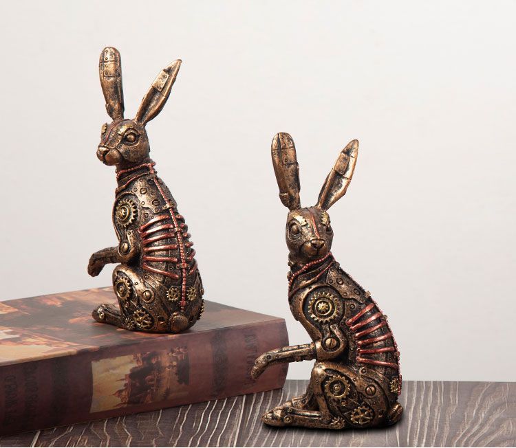 Ornamenti decorativi in resina della serie American Retro Mechanical Punk Animal per la casa, il soggiorno, la credenza per il vino, gli ornamenti decorativi per l'ingresso_voghion.com