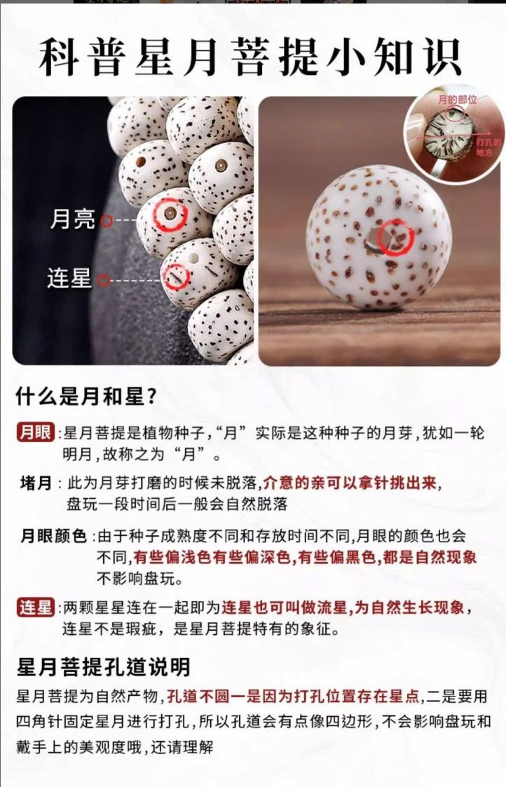 【灵月阁】海南星月菩提子108颗正月高密文玩手串男女佛珠项链手链 detail 20
