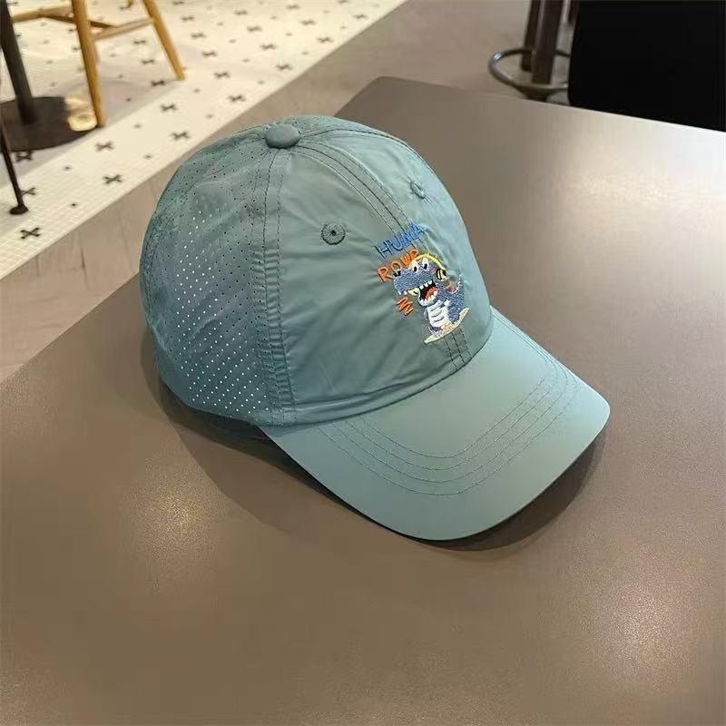 儿童帽子夏季薄款男童透气速干鸭舌帽女童宝宝户外遮阳防晒棒球帽