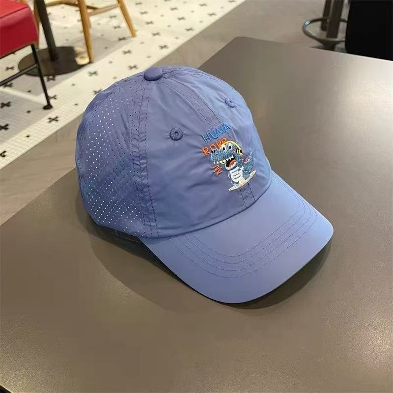 儿童帽子夏季薄款男童透气速干鸭舌帽女童宝宝户外遮阳防晒棒球帽